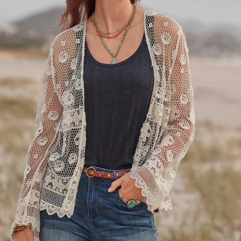 Sundance Cream Lace Cardigan